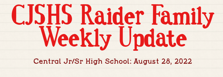 CJSHS Weekly Family Newsletter Banner