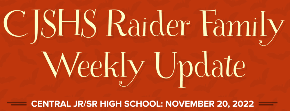 CJSHS Weekly Family Newsletter Banner
