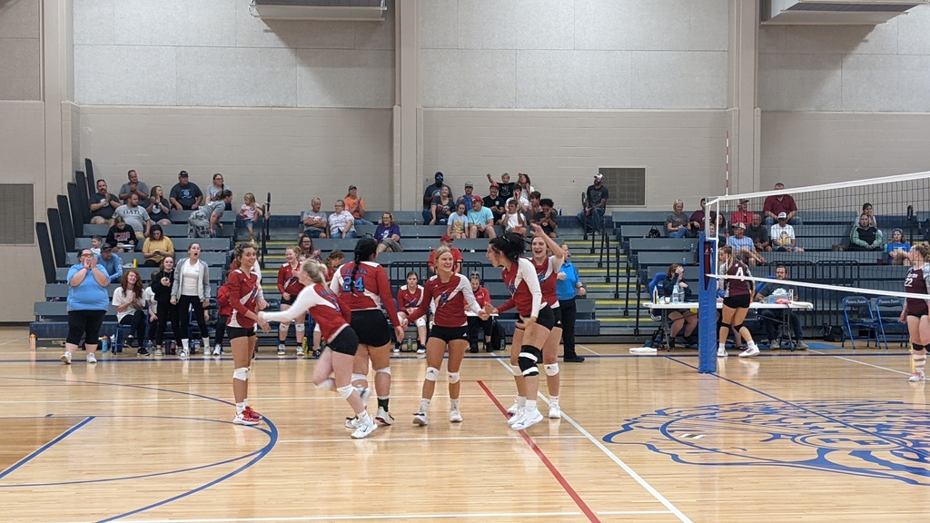 Celebration after score in volleyball